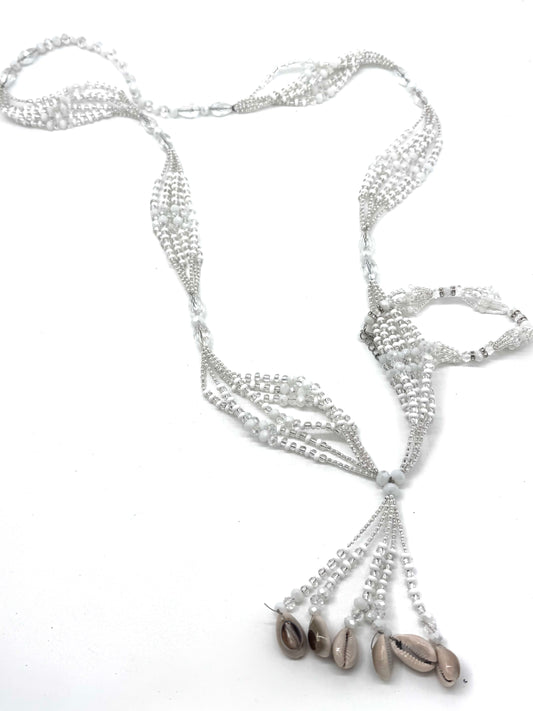 Collar w/ Pulsera  (Eleke w/ Ilde) Obatala